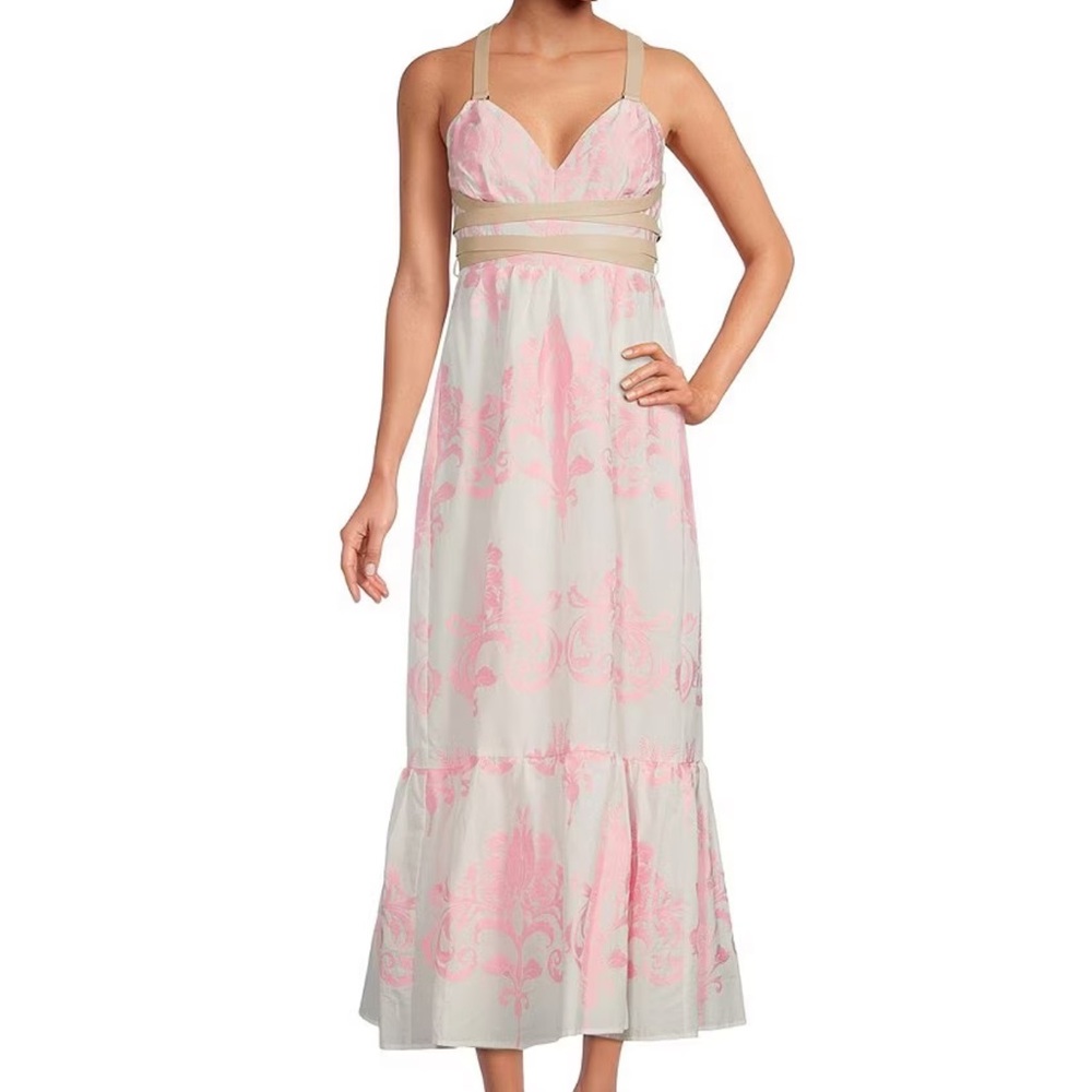 Pink/cream Maxi dress